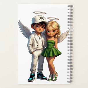 Cute Cherub Angels Spiral Notebook