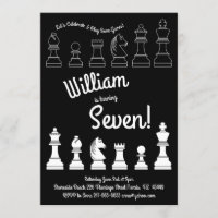 Cute Chess Board Games Kids Birthday Party