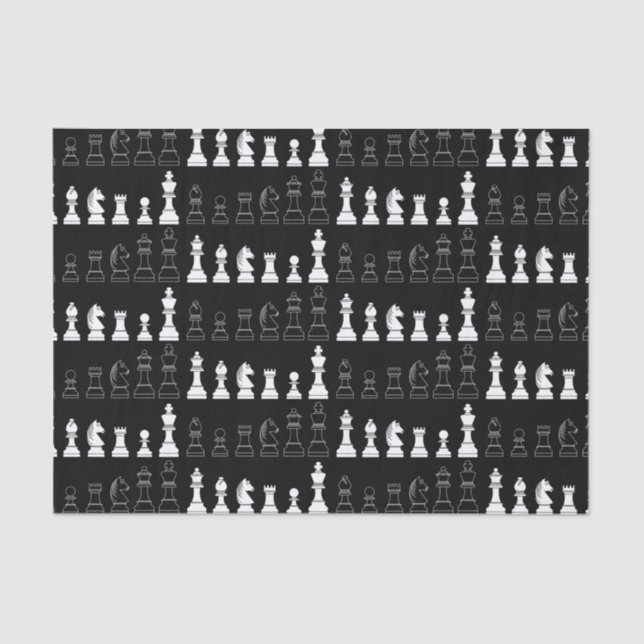 Cute Chess Board Games Kids Birthday Party Tissue Paper (Front)