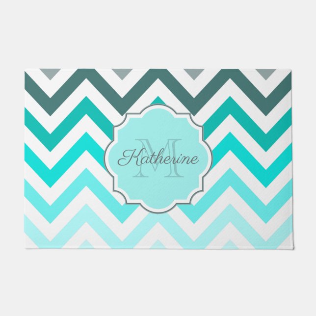 Cute Chevron Pattern Doormat (Front)