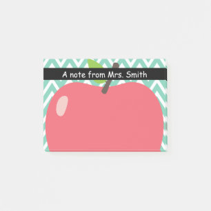 Cute Chevron Stripes Big Apple Teacher Post-it Notes