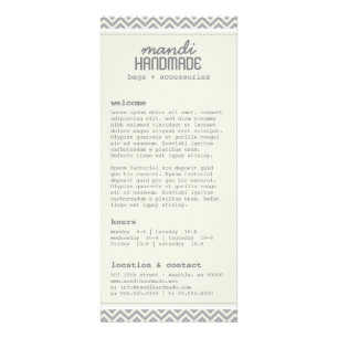 Cute Chevron Stripes Rack Card