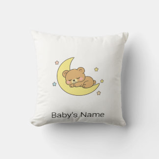 Cute Chibi Baby Bear Sleeping on Moon Custom Nurse Cushion
