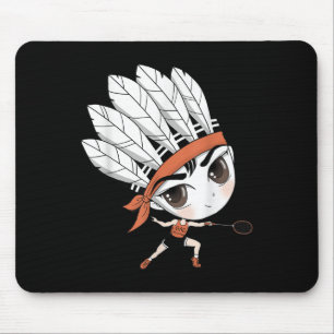 Cute Chibi Badminton Birdie Manga Cartoon  Mouse Pad
