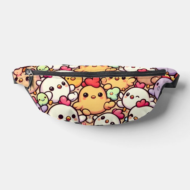 Cute Chibi Chicken Pattern Design Bum Bags (Lay Down)