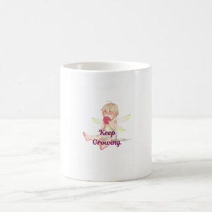 Cute Chibi Fairy Anime Girl Keep Growing Positive Coffee Mug