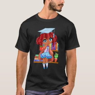 Cute Chibi Gacha Style Fashion School Girl With Bo T-Shirt