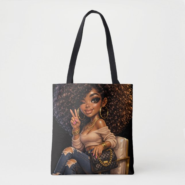 Cute Chibi Girl Tote Bag  (Front)