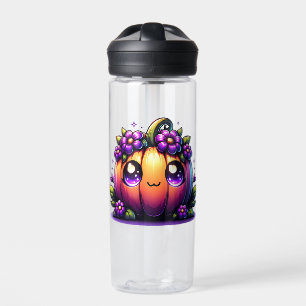 Cute Chibi Happy Halloween Pumpkin Water Bottle