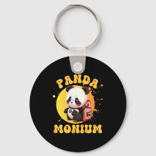 Cute Chibi Kawaii Panda Name School Year On Back B Key Ring