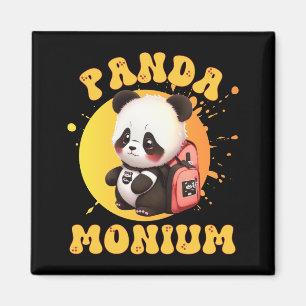 Cute Chibi Kawaii Panda Name School Year On Back B Magnet