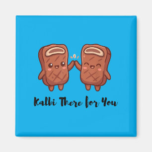 Cute Chibi Korean Bbq Kalbi There For You Friends Magnet