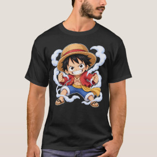 Cute Chibi Monkey D. Luffy One Piece Anime T-Shirt