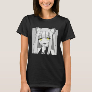 Cute Chibi Neko Girl with Smug Smile T-Shirt