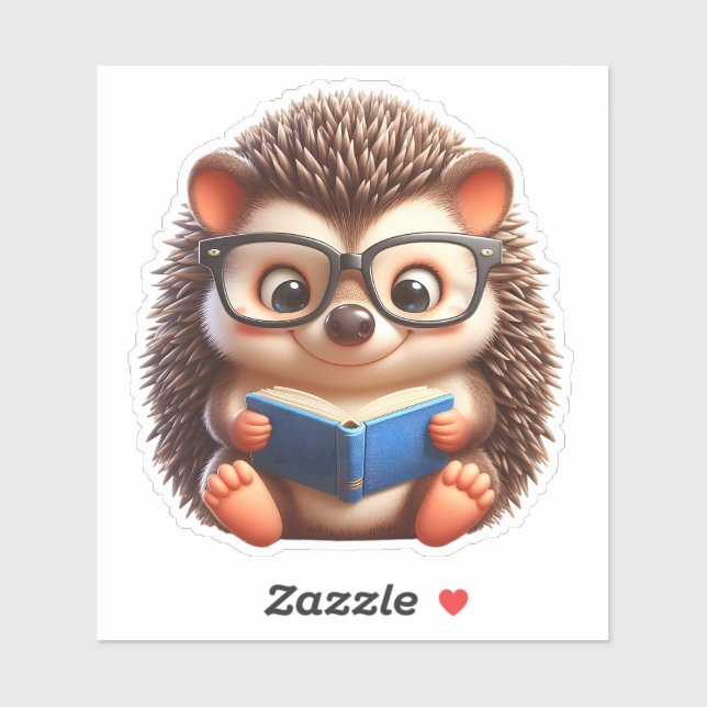 Cute Chibi Reading Hedgehog (Sheet)