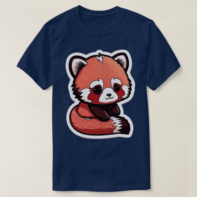 Cute Chibi Red Panda 2 T-Shirt (Design Front)