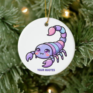 Cute Chibi Scorpio Zodiac Ceramic Ornament