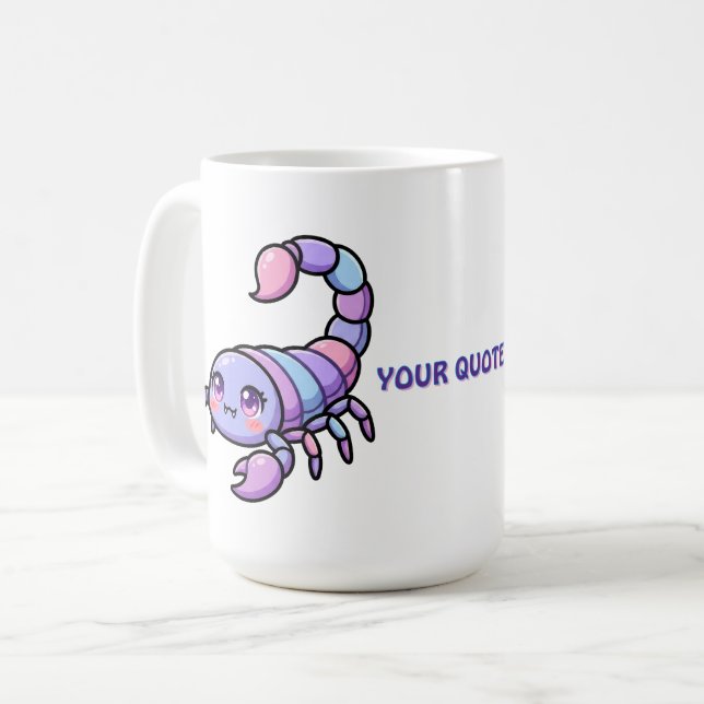 Cute Chibi Scorpio Zodiac Coffee Mug (Front Left)