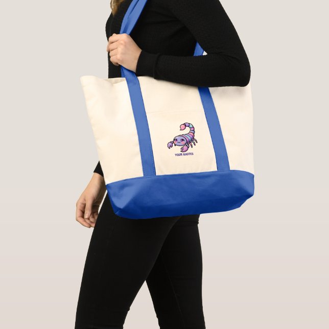 Cute Chibi Scorpio Zodiac Tote Bag (Front (Product))