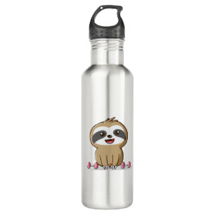 Cute Chibi Sloth Workout � Funny Kawaii Gym Animal 710 Ml Water Bottle