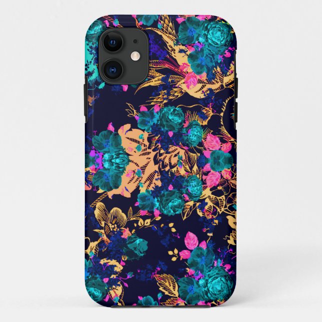 Cute chic abstract flowers background Case-Mate iPhone case (Back)