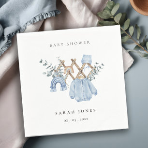 Cute Chic Boy Baby Clothes Essential Baby Shower Napkin