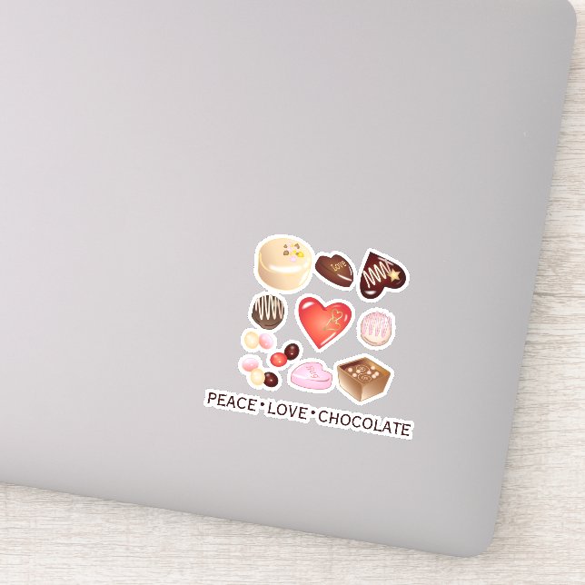 Cute Chic Colourful Chocolate Candy Heart (Detail)