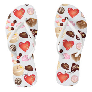 Cute Chic Colourful Chocolate Candy Heart Pattern Thongs