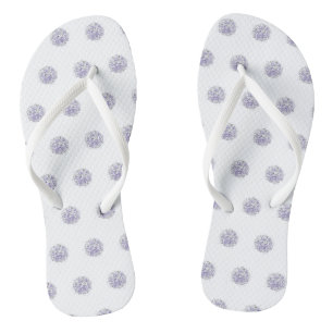 Cute Chic Pattern Flower Lavender Colour Thongs
