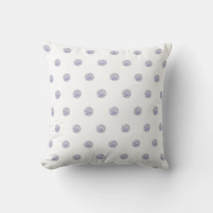 Cute Chic Pattern Flower Lavender Polka Dot Cushion