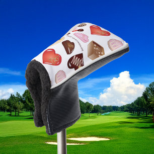 Cute Chic Peace Love Chocolate Candy Heart Golf Head Cover