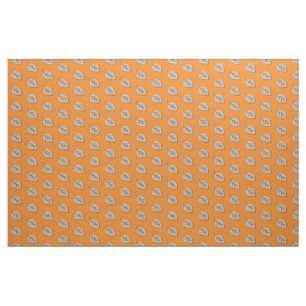 Cute Chic Silver Grey Leaf Pattern Fabric