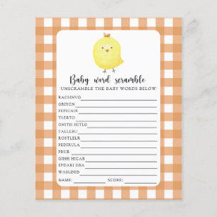 Cute chick - Baby Word Scramble Game