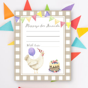 Cute chick birthday time capsule message