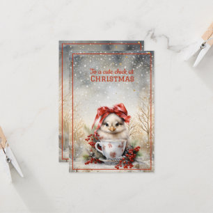 Cute Chick Christmas Card