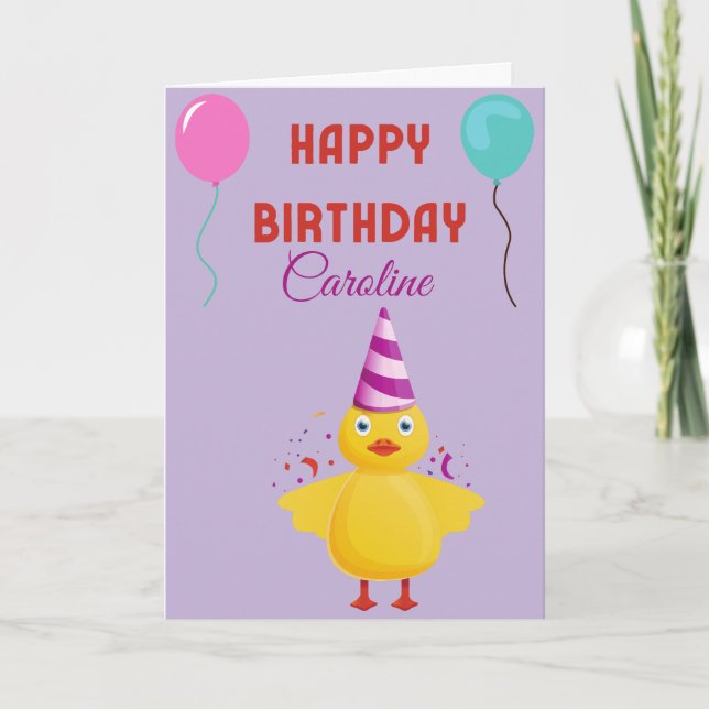 CUTE CHICK HAPPY BIRTHDAY CARD (Front)