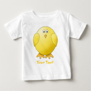 Cute Chick. Little Yellow Bird. Custom Text Baby T-Shirt