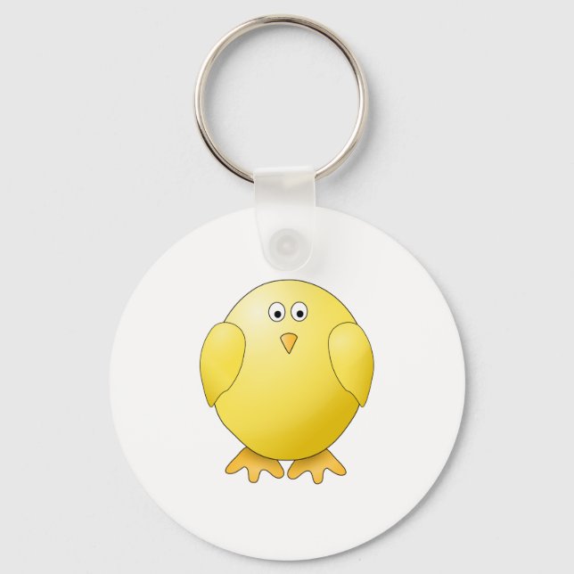 Cute Chick. Little Yellow Bird. Key Ring (Front)