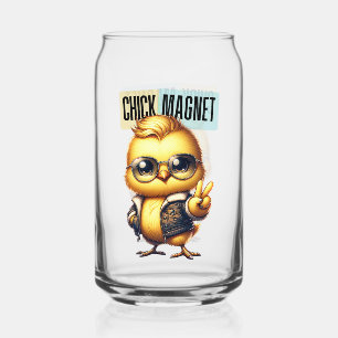 Cute Chick Magnet Funny Easter Can Glass