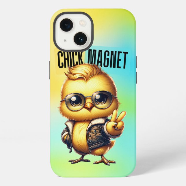 Cute Chick Magnet Funny Easter iPhone Case (Back)