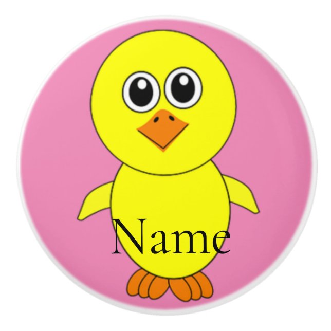 Cute Chick Thunder_Cove Ceramic Knob (Front)