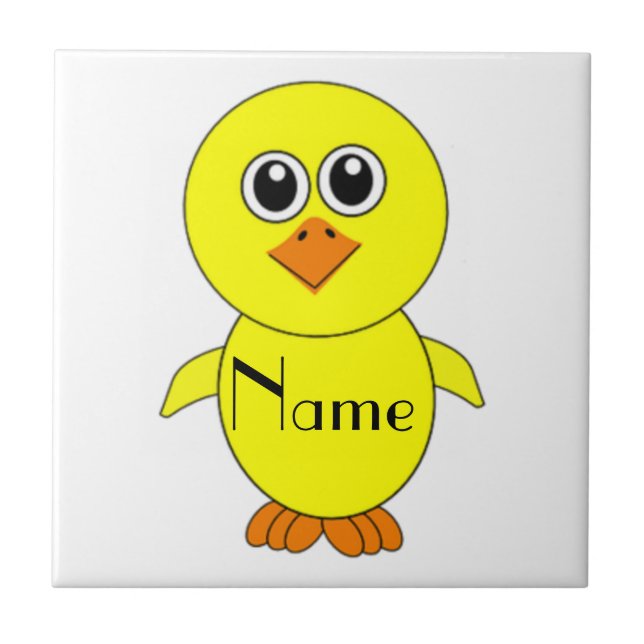 Cute Chick Thunder_Cove Ceramic Tile (Front)