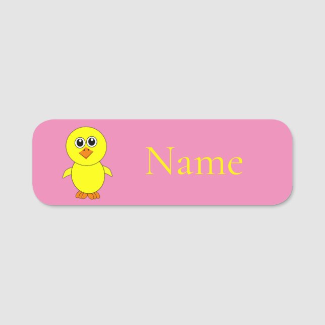 Cute Chick Thunder_Cove Name Tag (Front)
