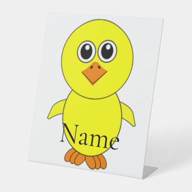 Cute Chick Thunder_Cove  Pedestal Sign (Front)