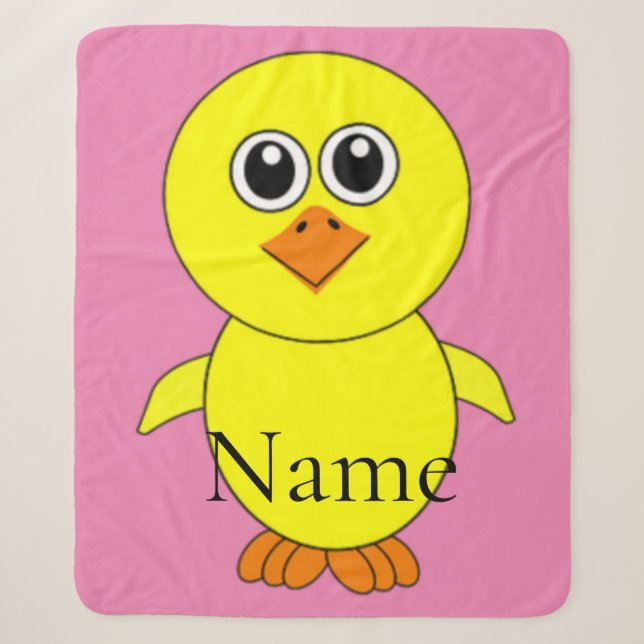 Cute Chick Thunder_Cove Sherpa Blanket (Front)