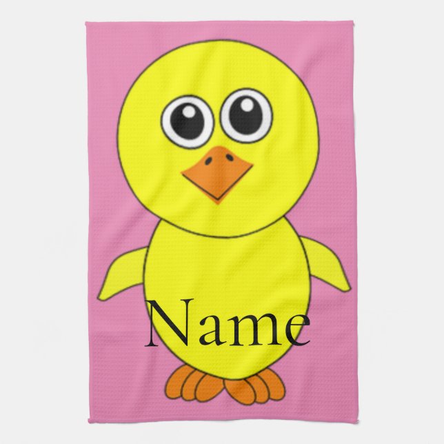 Cute Chick Thunder_Cove Tea Towel (Vertical)