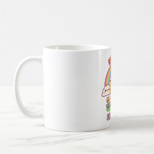 Cute Chick Tulips And Rainbow Egg-cited For Spring Coffee Mug
