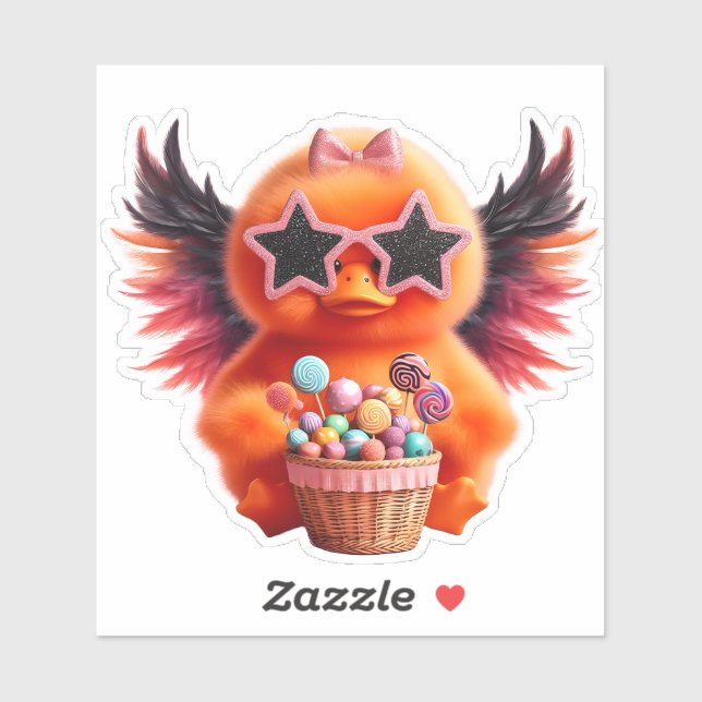 Cute Chick with Candies Basket (Sheet)