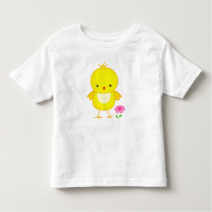 Cute chick with flower toddler T-Shirt