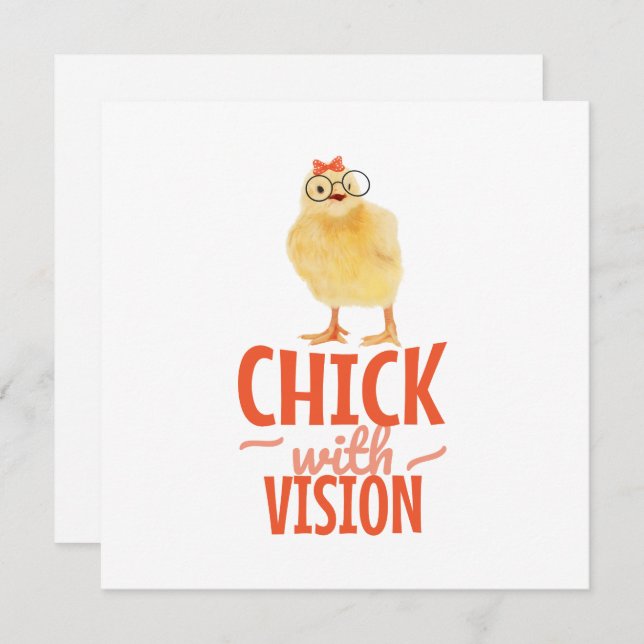 Cute Chick With Glasses - Chick With Vision (Front/Back)